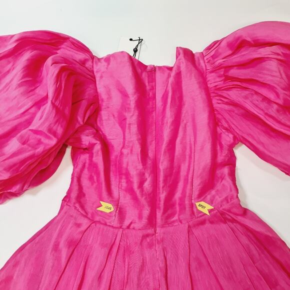 Aureta. Serendipity Mini Dress in Hot Pink XS - Picture 12 of 14